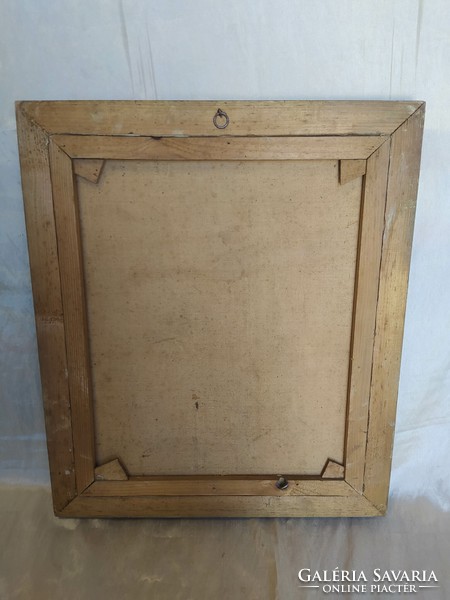 Antique painting with blonde frame