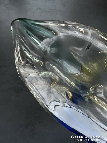 Wonderful Czech artistic glass centerpiece, offering