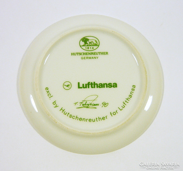 Hutschenreuter for lufthansa small bird porcelain coaster, flawless (a004)
