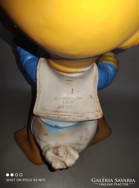 Walt disney donald duck large size original marked rubber figure from 1968