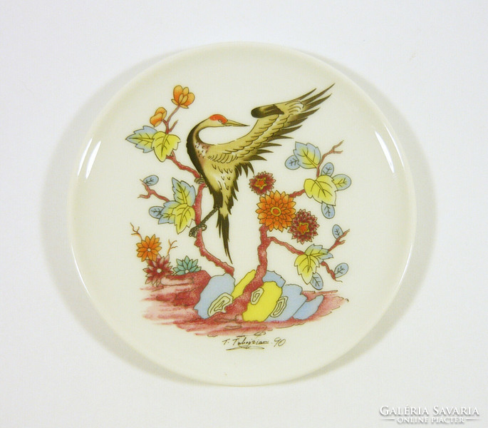 Hutschenreuter for lufthansa small bird porcelain coaster, flawless (a004)