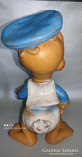 Walt disney donald duck large size original marked rubber figure from 1968