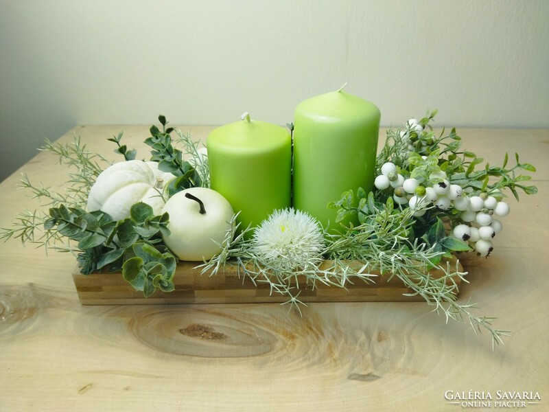 Autumn apartment decoration, table decorations, with candles