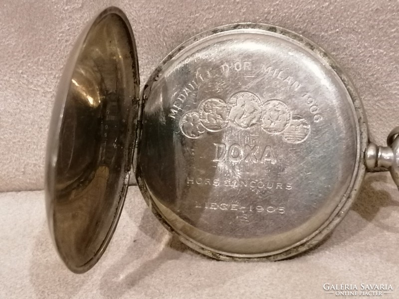 Doxa hors concours liege 1905 pocket watch, works