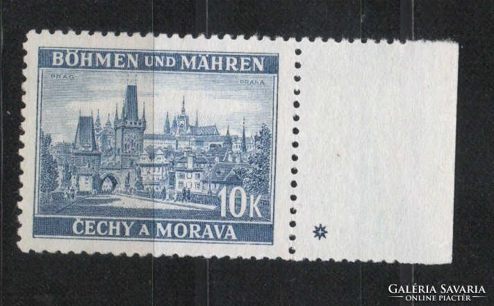 Német megszállás 0144 (Böhmen és Mähren) Mi 59 LW gumi nélkül        3,20 Euró