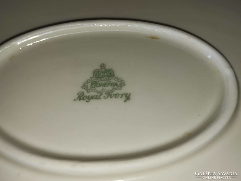 Bohemia Royal Ivory csehszlovák porcelán húsos, pecsenyés tál