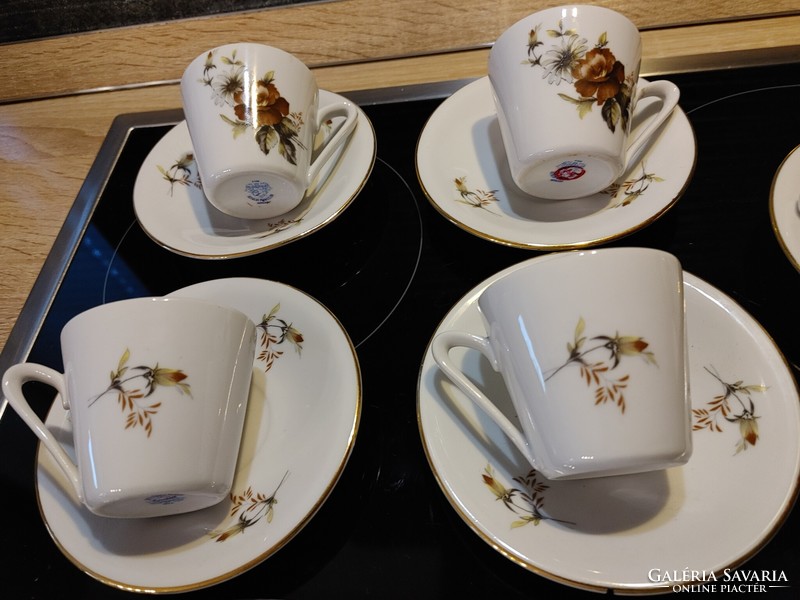 Alföldi floral porcelain coffee set - not complete - also by piece on request