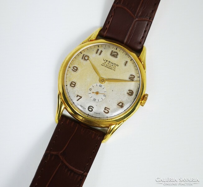 Vernon vintage watch from the 1970s! Serviced, with warranty, tiktakwatch service card!