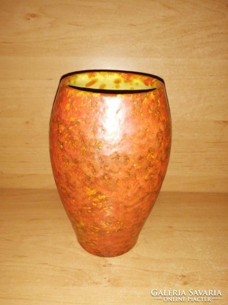 Tófej iparművész kerámia váza 18 cm magas (1/d)