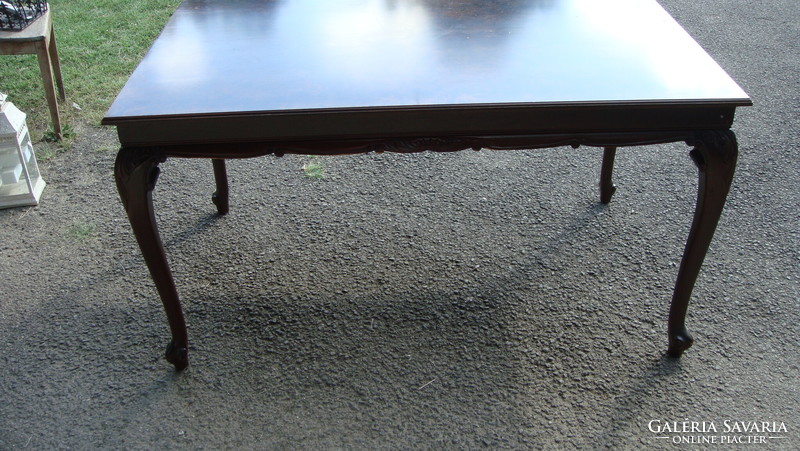 Large Viennese Baroque dining table.