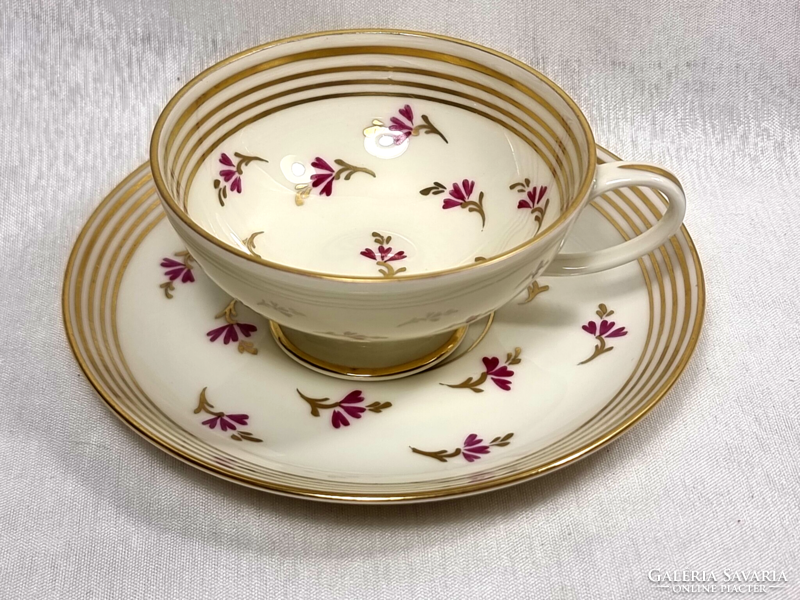 Rosenthal German porcelain cup / coffee cup, with base, gilded decor, around the middle of the 20th century.