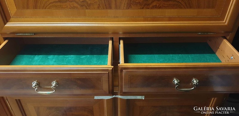 Italian inlaid living room chest of drawers, solid wood.