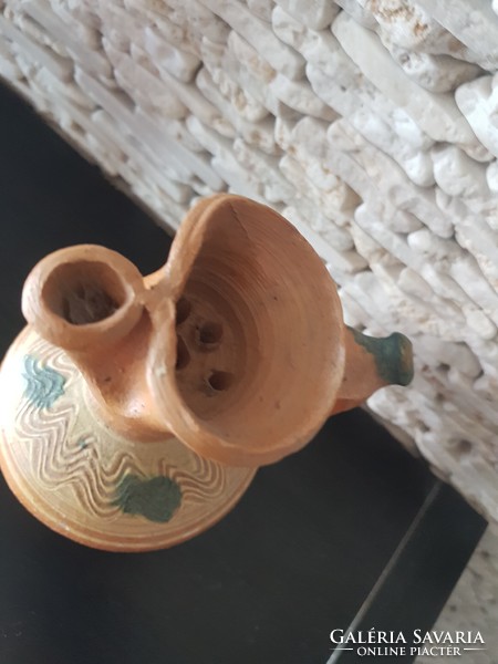 An old flute, a rattling ceramic piece from Transylvania, from a collection