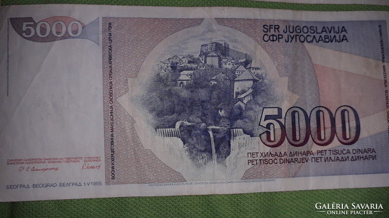 Old Yugoslavia 5000 dinars - tito dinars - beautiful - paper money 4 x 1985 - 4 in one according to the pictures