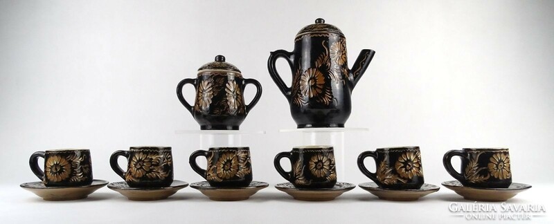 1O079 Korond ceramic coffee set for 6 people
