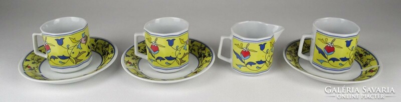 1O038 lemon yellow porcelain coffee set