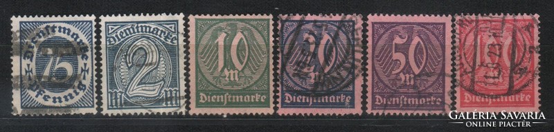 Deutsches reich 0975 mi official 69-74 a 10 without rubber €18.70