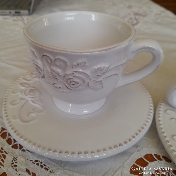 Porcelán kávés csésze +alátét tányér
