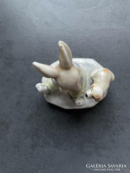 Beatrix potter style bunny porcelain figure