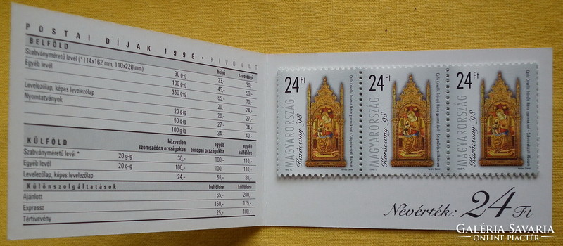 Stamp booklet according to the pictures - 1998. Christmas i. - (Cat.: HUF 2,000)