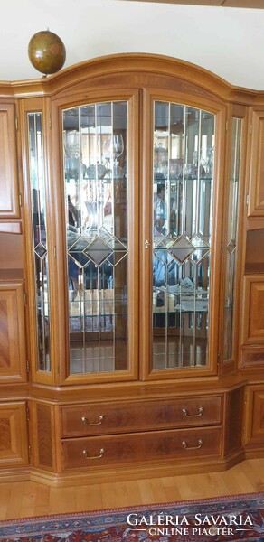 Italian marquetry living room display case, wood
