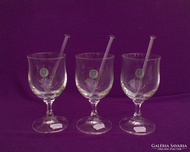 Zwiesel glas glass grogos or punch glass with glass stirrer
