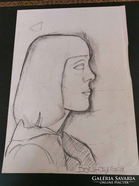 Női ceruzarajz portré