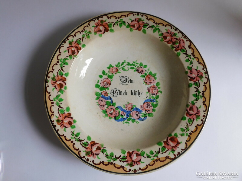 Antik August Nowotny tányér 1800-as évek közepe