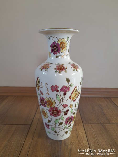 Zsolnay butterfly pattern porcelain vase