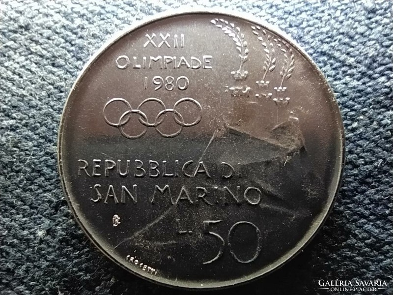 San Marino Summer Olympics 1980 Moscow downhill 50 lira 1980 (id64964)
