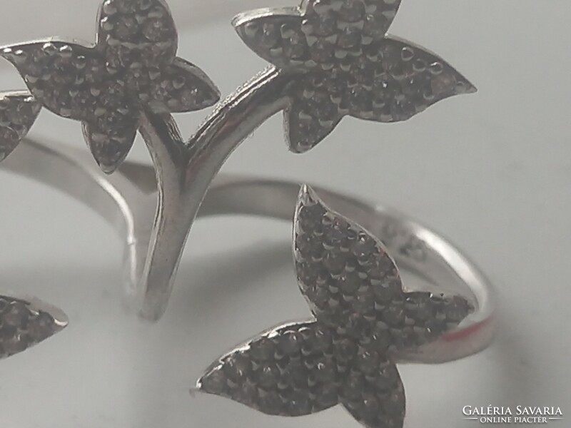 Women's 2-finger silver ring