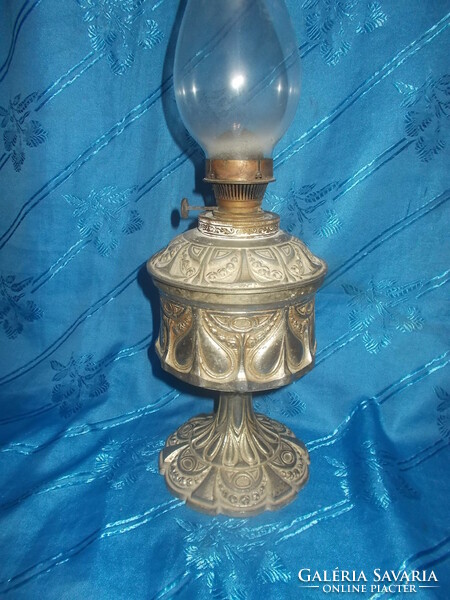 Antique large Art Nouveau kerosene lamp