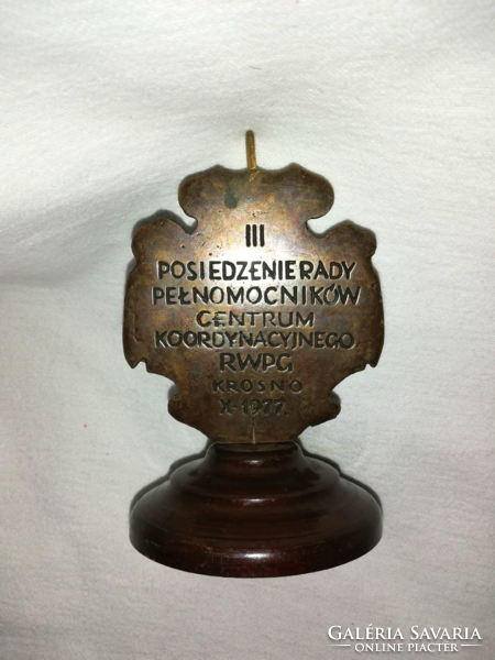 Zsebóra tartó a 70-s évekből, a KGST kordinációs ülésére adták ki