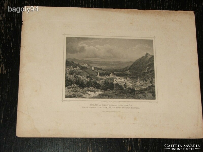 L. Rohbock: brasso from the southwest side - original steel engraving