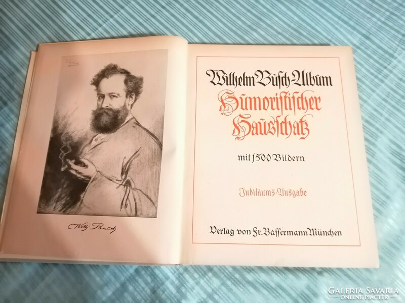 Wilhelm busch caricaturist, album, encyclopedia, book in foreign language, German language, antique, old.