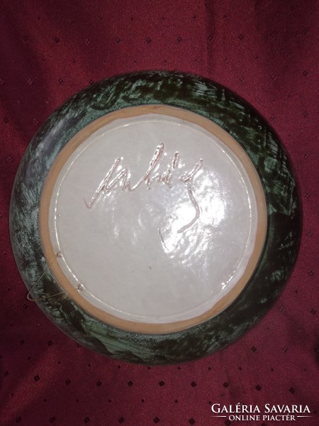 Mihály Béla large ceramic decorative bowl wall plate