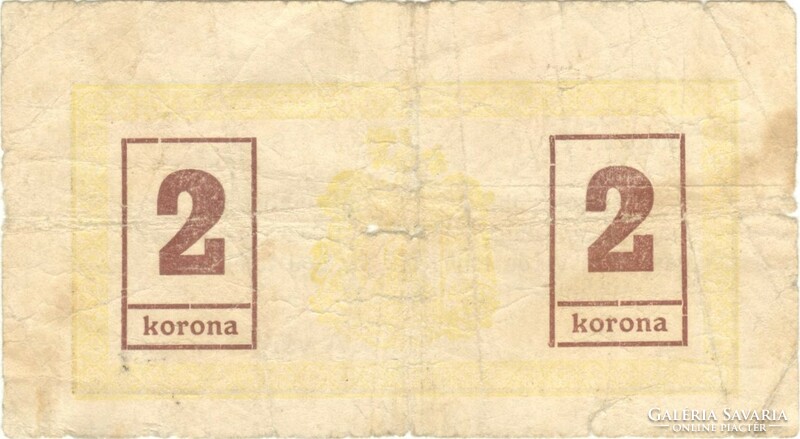 2 Korona 1919 voucher ticket miskolc miskolc