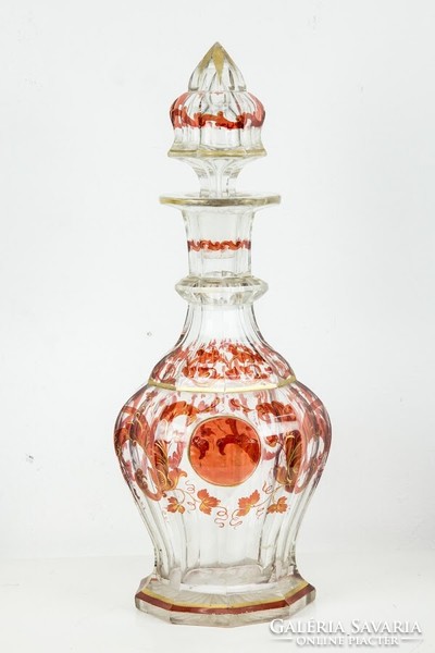 Biedermeier üveg kiöntő XIX. sz közepe - 5521