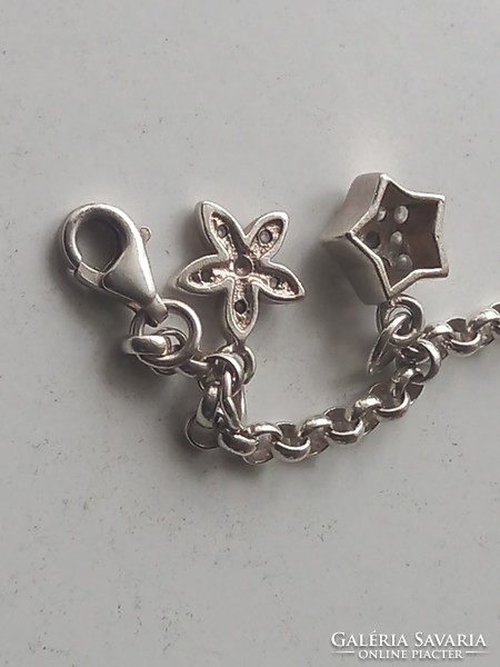 Women's pendant silver bracelet