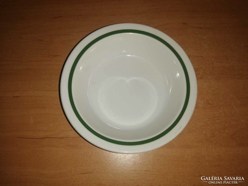 Alföldi porcelán zöld csíkos kompótos savanyúságos tányér tálka (32/d)