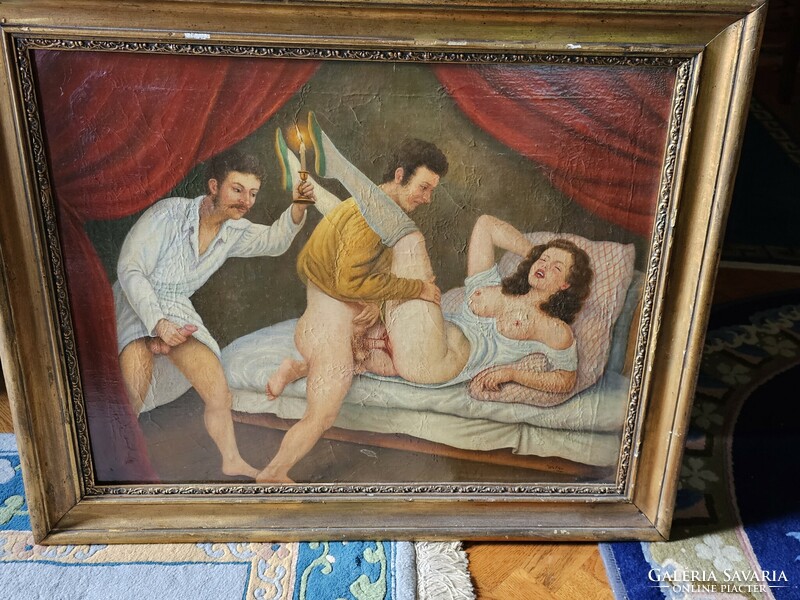 Unique old erotic painting