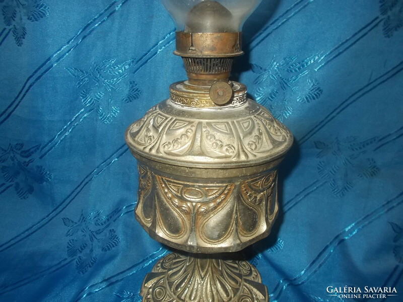 Antique large Art Nouveau kerosene lamp