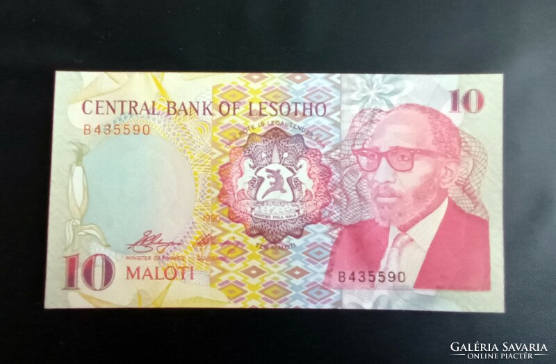 Lesotho 10 Maloti bankjegy (UNC) 1990