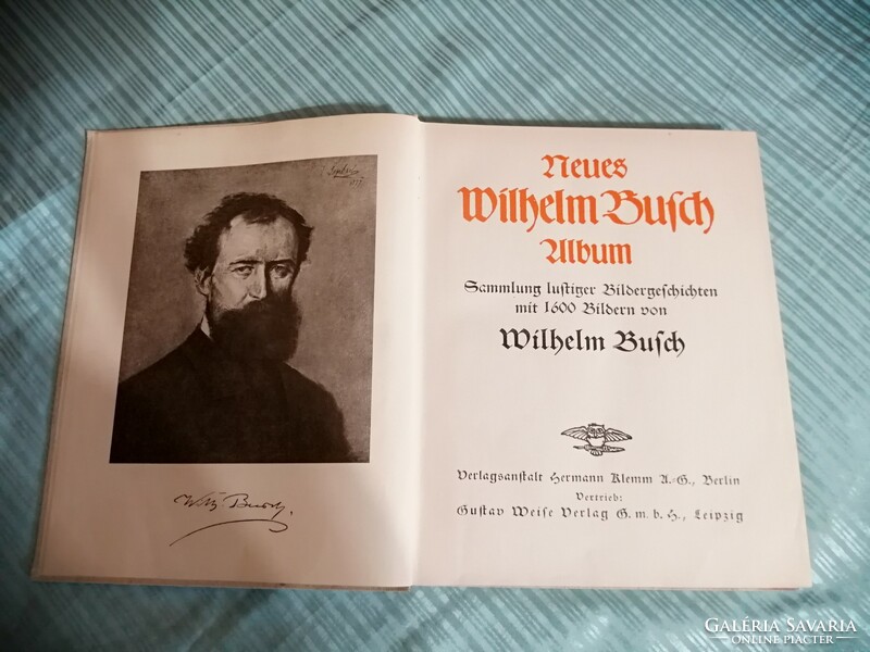 Wilhelm Busch karikaturista,album,lexikon,idegen nyelvű,német nyelvű könyv, antik, régi.