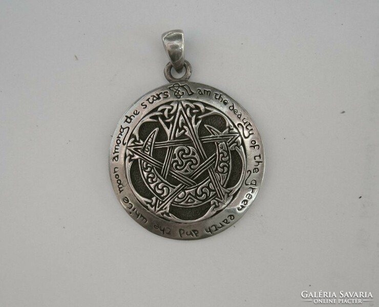 Special, designer silver pendant, p. Rib, Celtic, spell, pentagram
