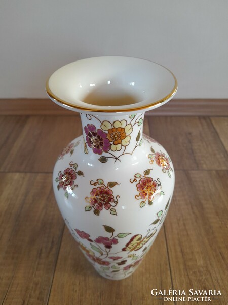 Zsolnay butterfly pattern porcelain vase