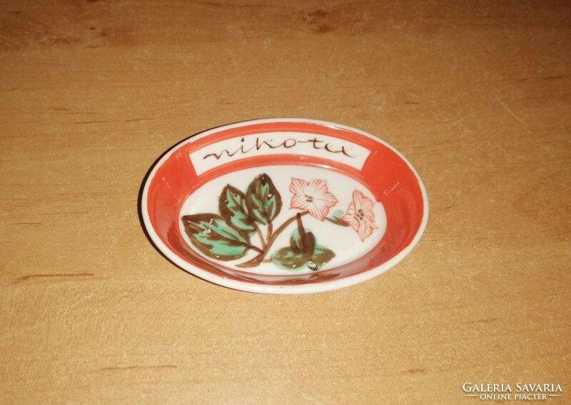 Zsolnay porcelán Nikotex feliratú tálka - 5*7 cm (1/p)