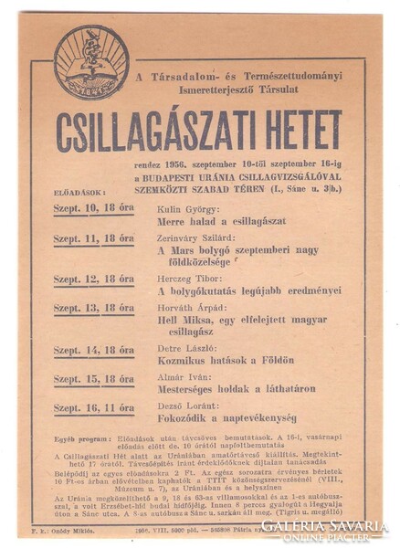 Guman István: Csillagok Világa I.évf. I.szám  1956