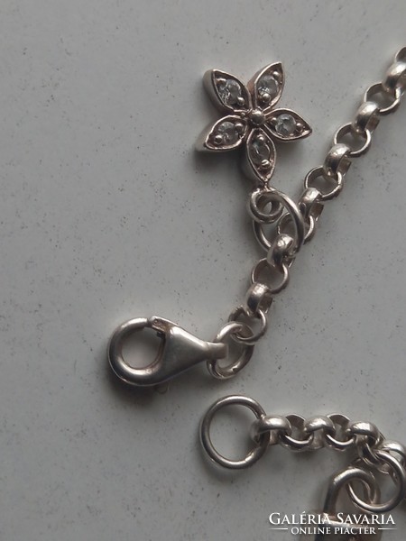 Women's pendant silver bracelet