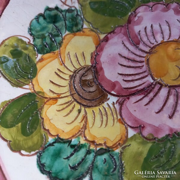 Beautiful glazed ceramic decorative plate